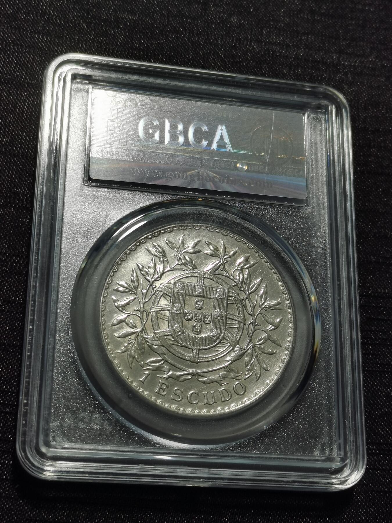 天下钱庄专场欢迎参拍 葡萄牙自由女神1埃斯库多银币