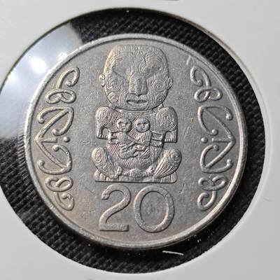 KK钱币收藏小铺  第417期 2月预留时间 周末发货 1990新西兰20分 大版