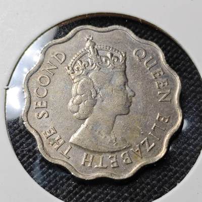 KK钱币收藏小铺  第417期 2月预留时间 周末发货 1971英属毛里求斯10分 