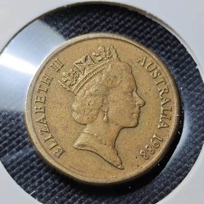 KK钱币收藏小铺  第417期 2月预留时间 周末发货 1988澳大利亚土著人2元 