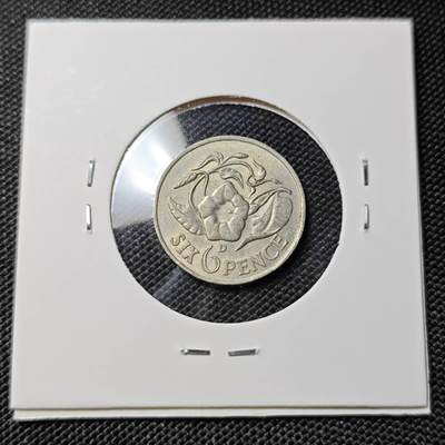 KK钱币收藏小铺  第417期 2月预留时间 周末发货 1964赞比亚6便士