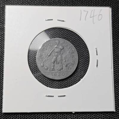 KK钱币收藏小铺  第417期 2月预留时间 周末发货  1920徳紧5芬尼代币