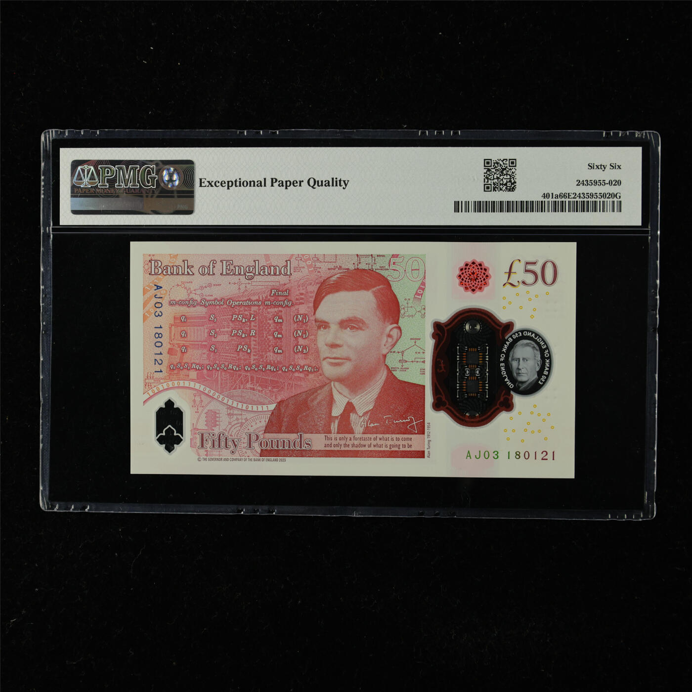 【亘邦集藏】第225期拍卖 2023年 英国50镑 PMG 66EPQ AJ03 180121
