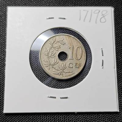 KK钱币收藏小铺  第417期 2月预留时间 周末发货 1905比利时10分