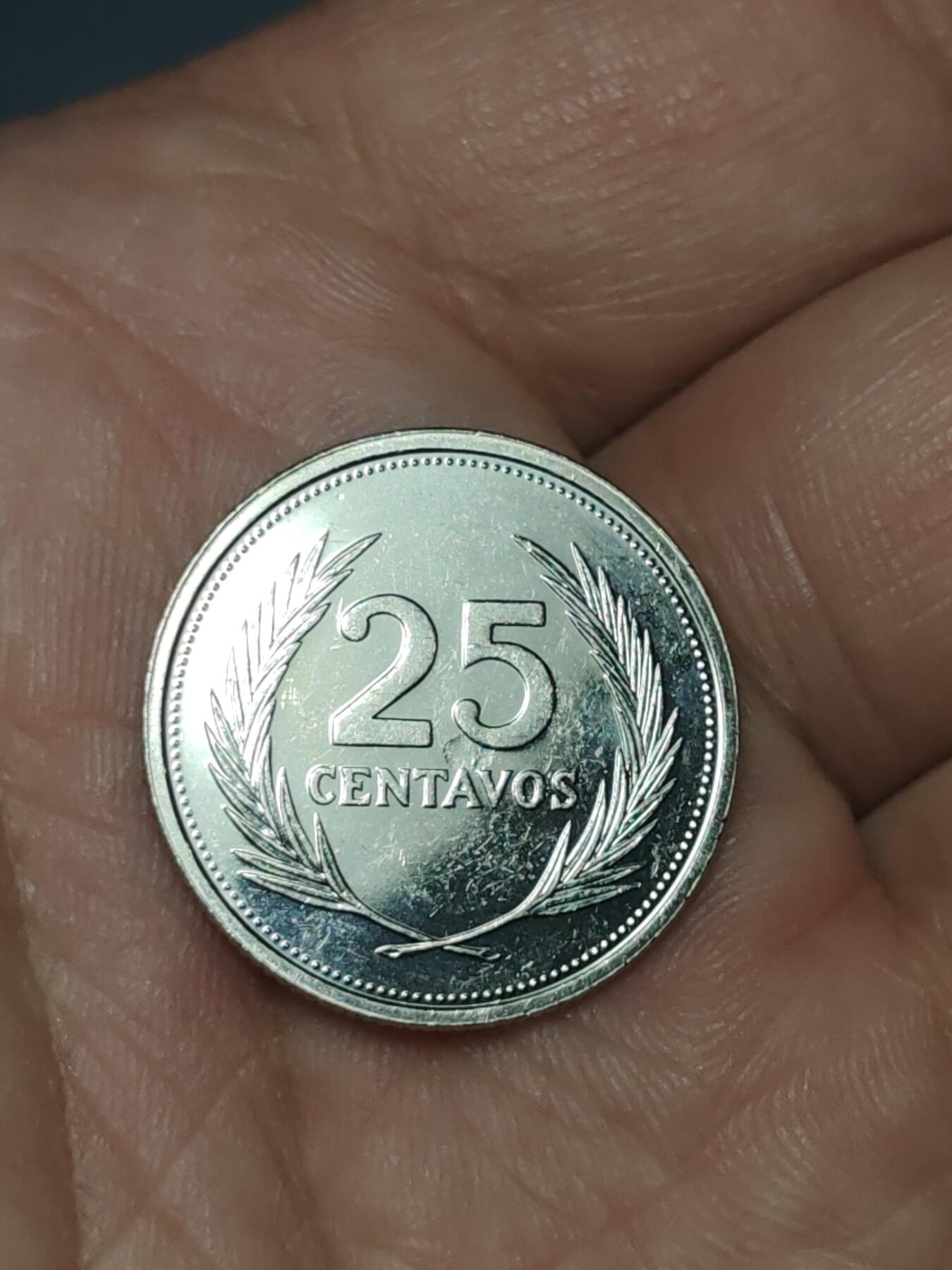 2026年第三十九场(总第二百零八场）外国好品散币场(免佣金) 萨尔瓦多🇸🇻1994年25分(1987–1999年第三版，镍包钢版)