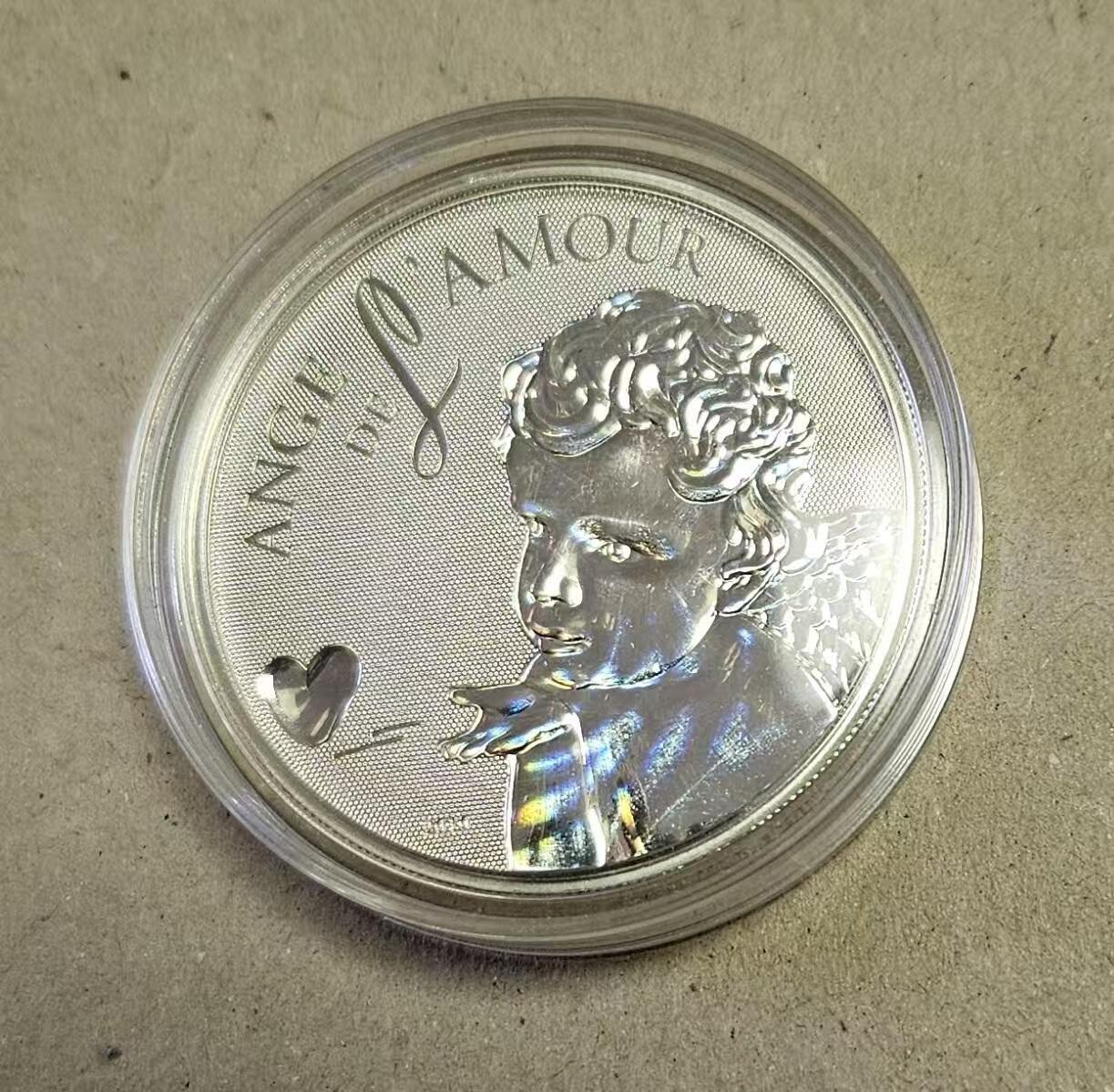 ❤️【币观天下】❤️ 第347期钱币拍卖场- 2026.4.3周五晚上6点半场 长期征集拍品  喀麦隆2010年爱心天使幻彩银币25克发行2500枚