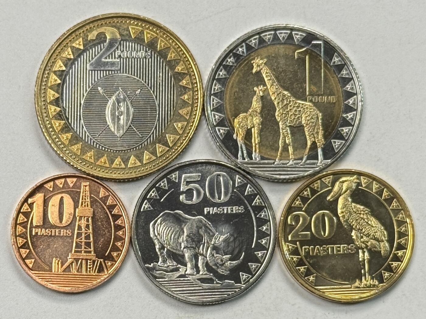 S&S Numismatic世界钱币-拍卖 第125期  南苏丹2015年5枚套币 含2枚双色高值币