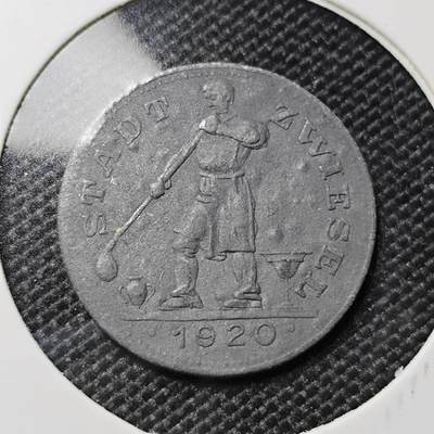 KK钱币收藏小铺  第417期 2月预留时间 周末发货  1920徳紧5芬尼代币