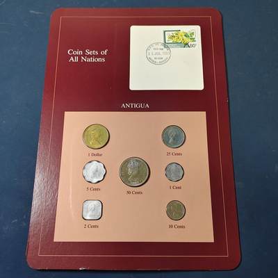 【全场包邮】纯粹捡漏拍517场 - 【富兰克林·世界各国硬币系列邮币卡】安提瓜（加勒比岛国）