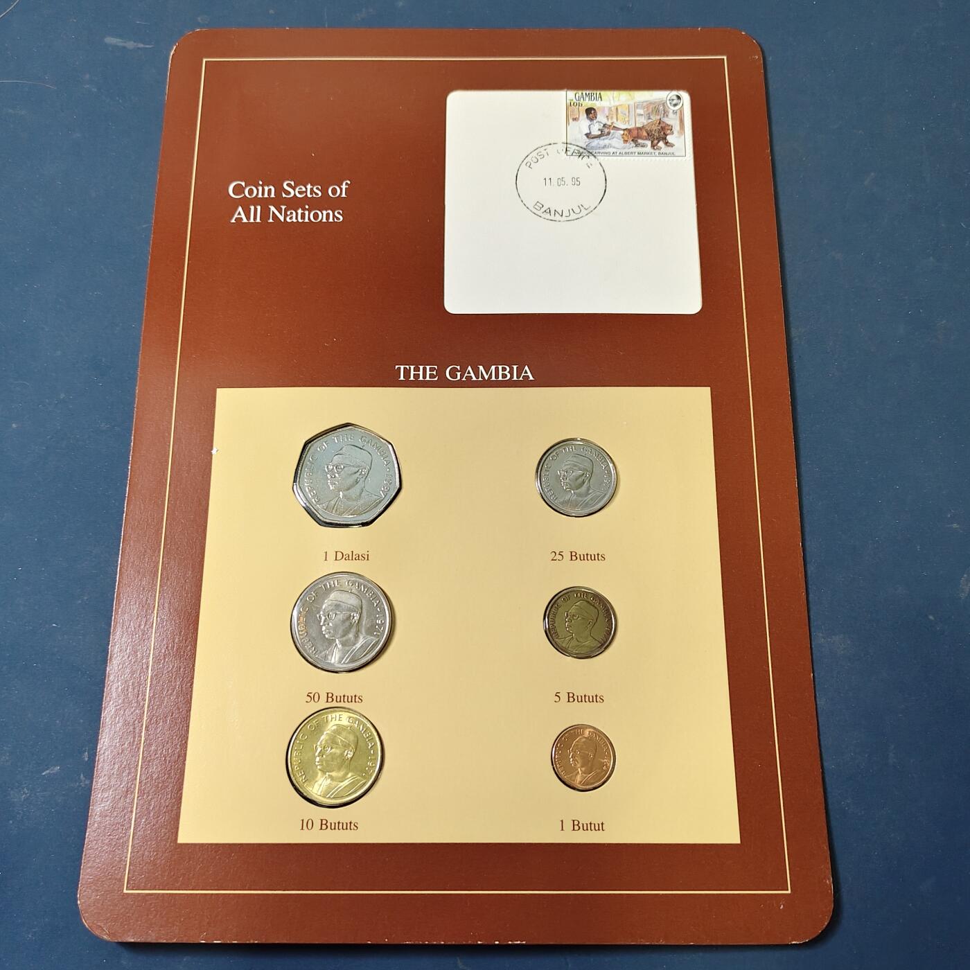 【全场包邮】纯粹捡漏拍517场 【富兰克林·世界各国硬币系列邮币卡】冈比亚共和国