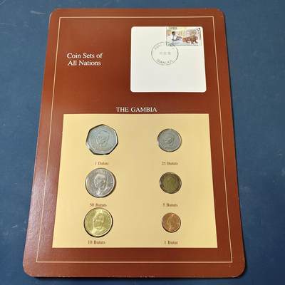 【全场包邮】纯粹捡漏拍517场 - 【富兰克林·世界各国硬币系列邮币卡】冈比亚共和国