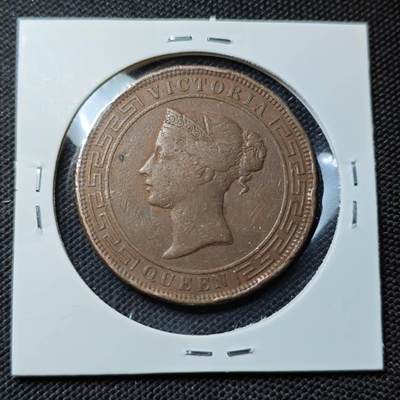 KK钱币收藏小铺  第415期 2月预留时间 周末发货 1970英属锡兰5分维多利亚大铜币