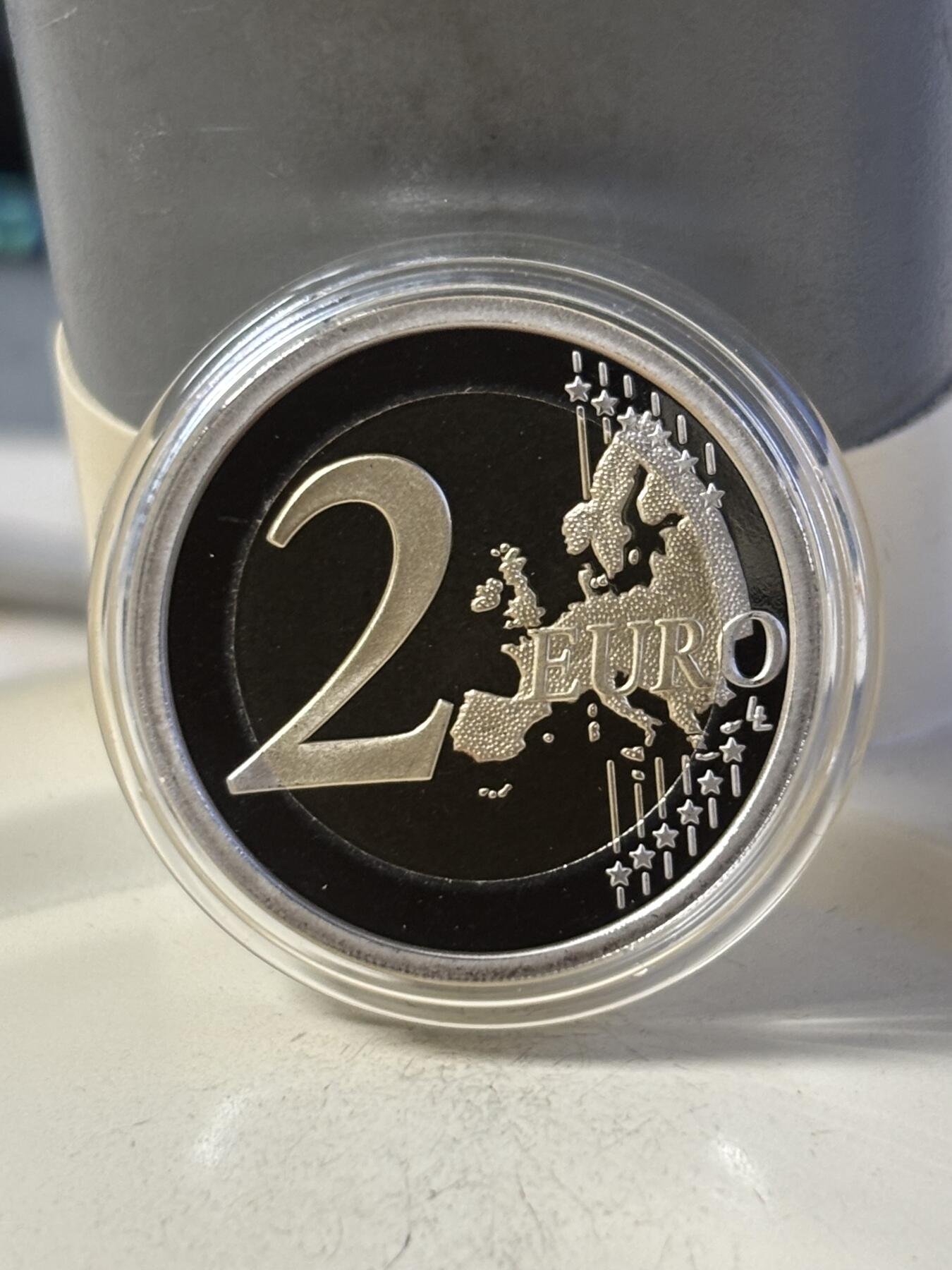 第196期拍卖 意大利2024年诺贝尔医学奖蒙塔尔奇尼2欧元纪念币