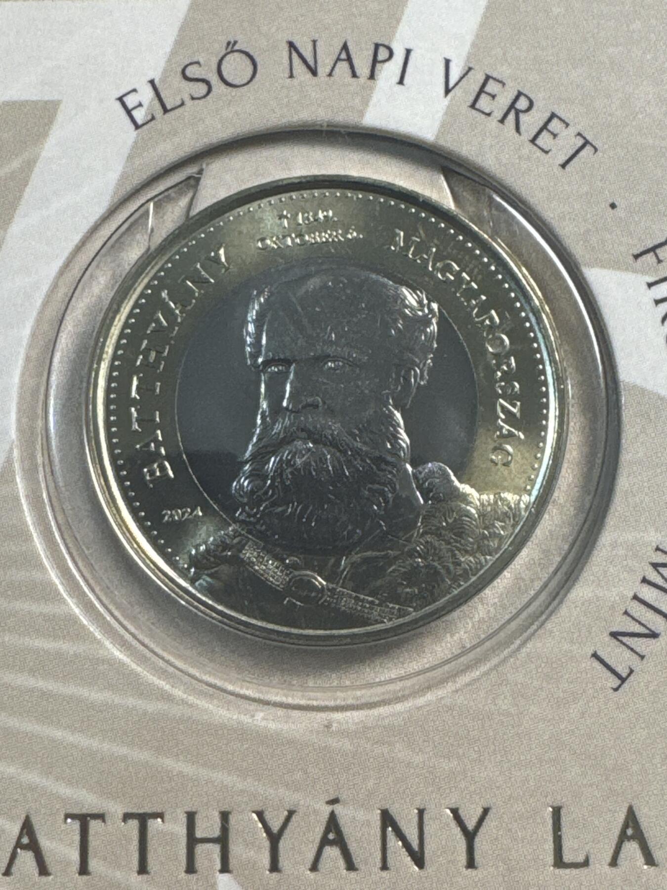 ❤️【币观天下】❤️ 第347期钱币拍卖场- 2026.4.3周五晚上6点半场 长期征集拍品  匈牙利 2024年 第一任总理逝世175周年200福林纪念币 First day mint币卡 发行量12000套