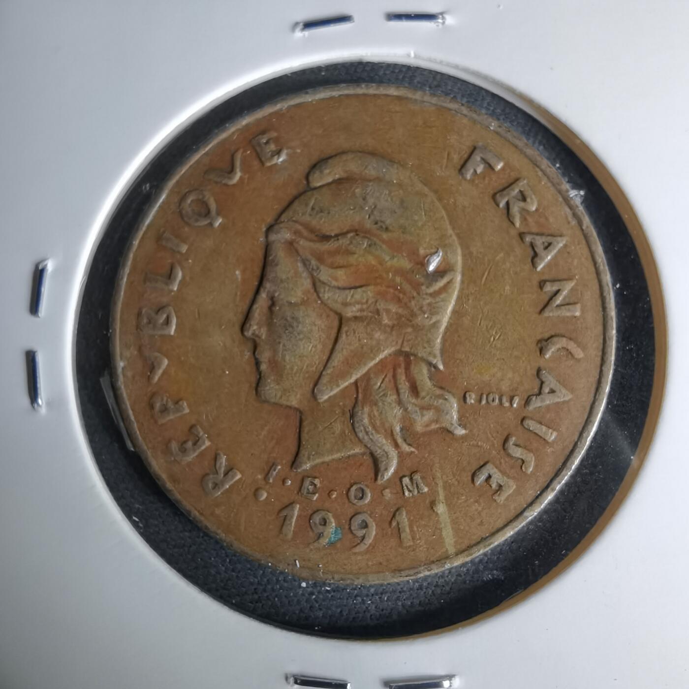 沼泽如烟--第1041场 法属新喀里多尼亚1991年100法郎