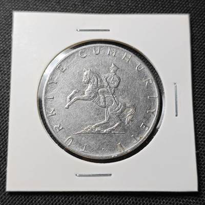 KK钱币收藏小铺  第415期 2月预留时间 周末发货 1975土耳其5里拉