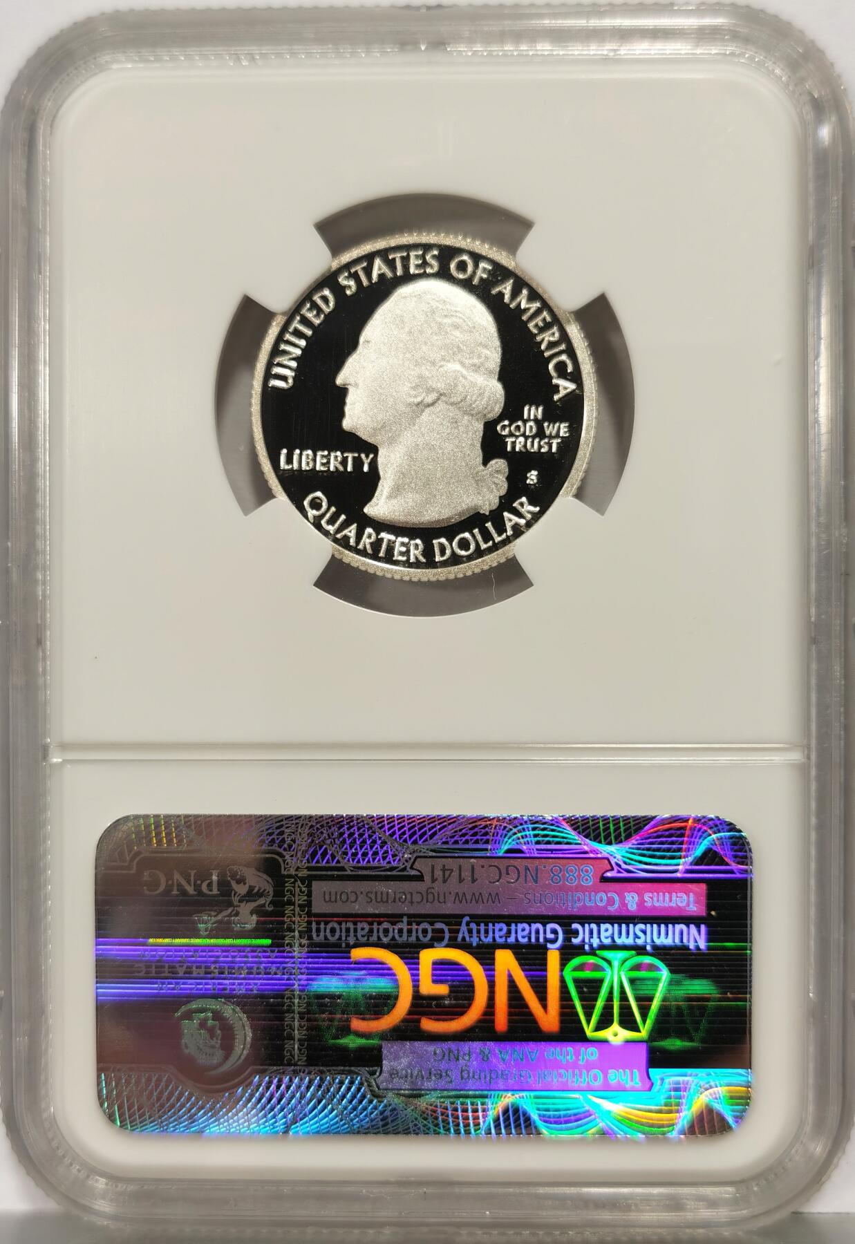 博洋堂世界钱币拍卖第167期（全场包邮） NGC PF69UC 美国2010年美丽美国-大峪谷国家公园1/4元精制银币，PROOF精制币，币面清爽干净又舒适，打制精美，小巧精致，状态佳。