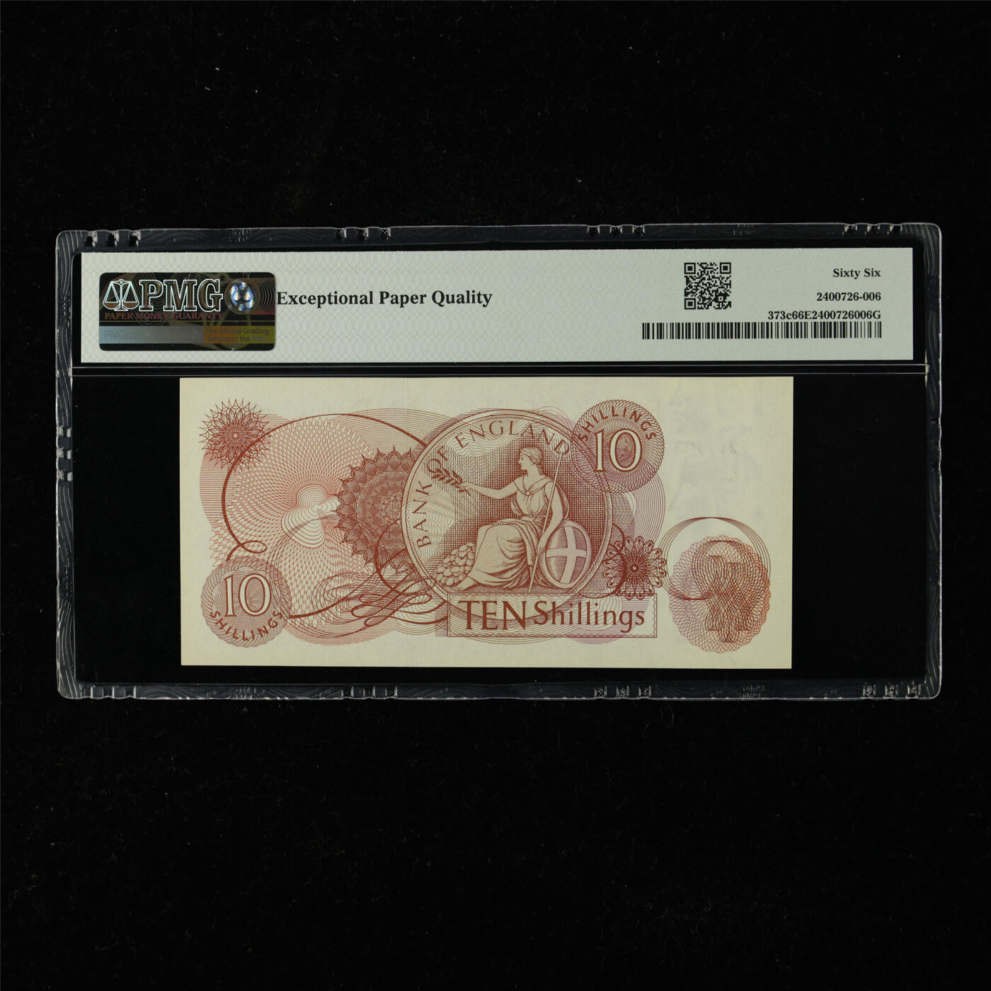 【亘邦集藏】第225期拍卖 1966-70年 英国10先令 PMG 66EPQ 72U 603746