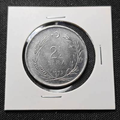 KK钱币收藏小铺  第415期 2月预留时间 周末发货 1973土耳其2.5里拉 