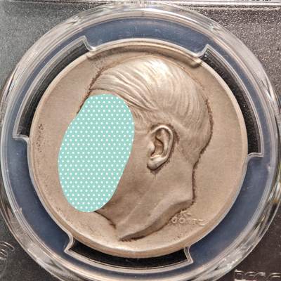 【德藏】世界币章拍卖第170期（拍品征集中~欢迎藏友联系） 1940年 德国民族社会主义工人党党首万字橡树银章 名家卡尔·歌茨作品 亚军分 PCGS SP63（原图请查询PCGS评级官网）