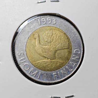 KK钱币收藏小铺  第417期 2月预留时间 周末发货 1993芬兰10马克