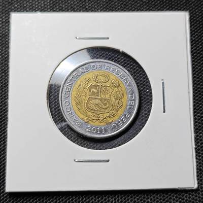 KK钱币收藏小铺  第417期 2月预留时间 周末发货 2001秘鲁2索尔 