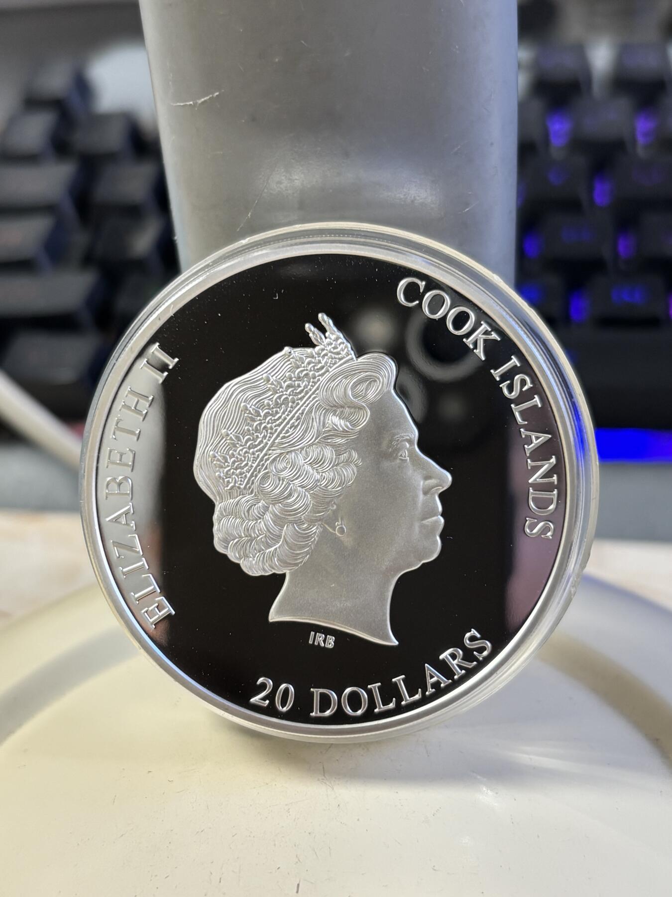 第196期拍卖 库克2021年信息大爆炸3盎司高浮雕精制纪念银币，999银，发行量999枚