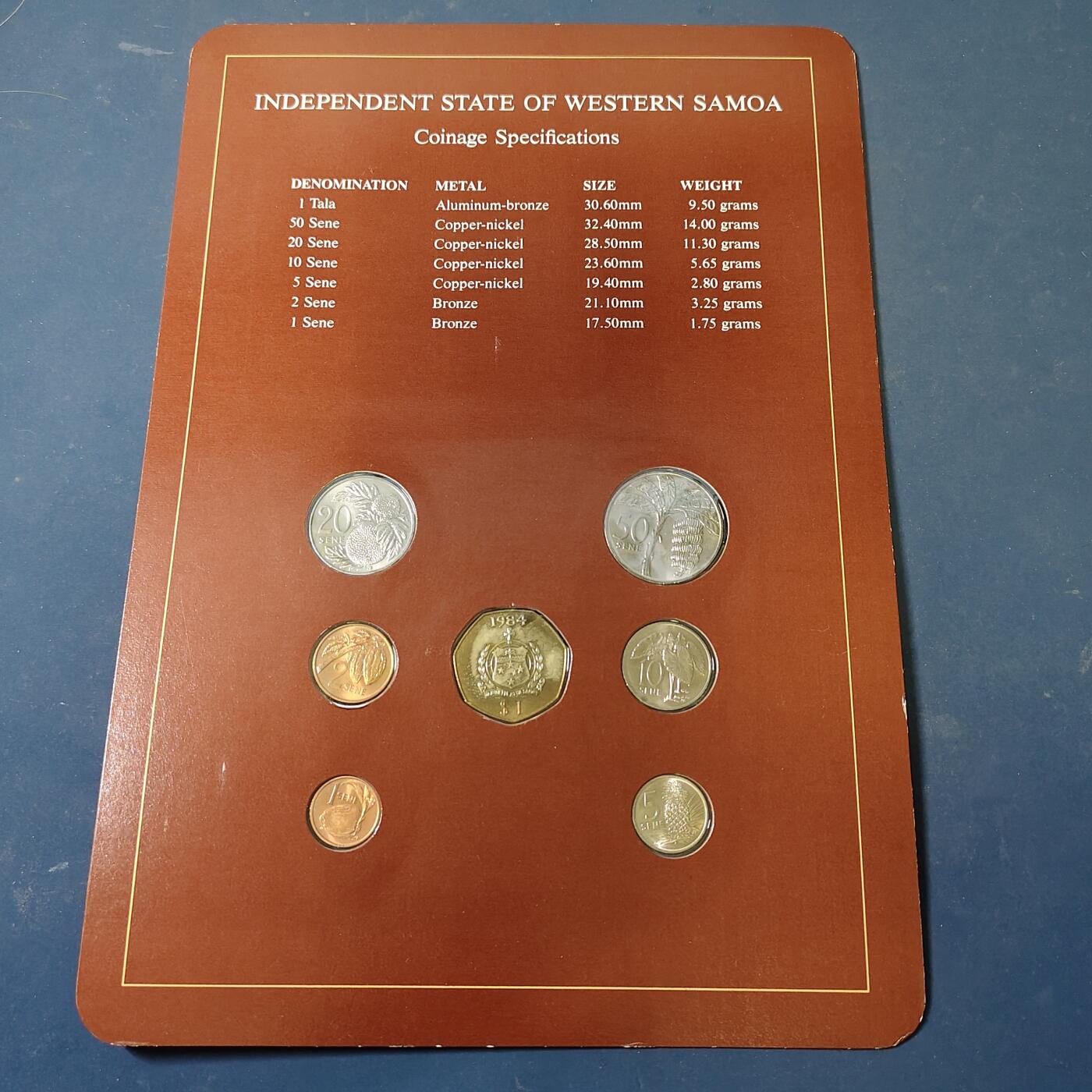 【全场包邮】纯粹捡漏拍517场 【富兰克林·世界各国硬币系列邮币卡】西萨摩亚独立国