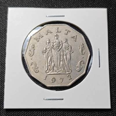 KK钱币收藏小铺  第415期 2月预留时间 周末发货 1972马耳他50分