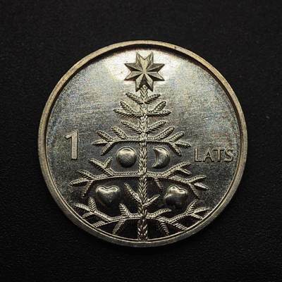 【淘币小摊】实时拍第八百八十七拍   散币场    每周一统一发货 - 拉脱维亚2009年1拉特圣诞树纪念币