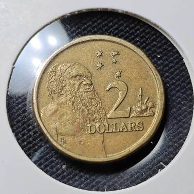 KK钱币收藏小铺  第417期 2月预留时间 周末发货 1988澳大利亚土著人2元 
