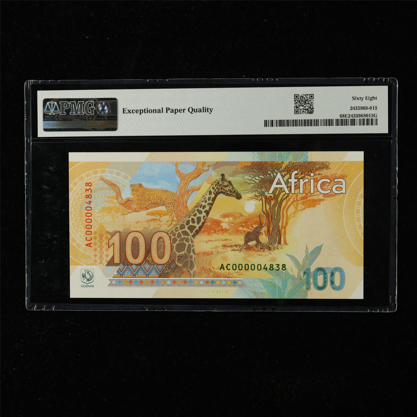 【亘邦集藏】第225期拍卖 俄罗斯试印钞100 PMG 68EPQ AC000004838