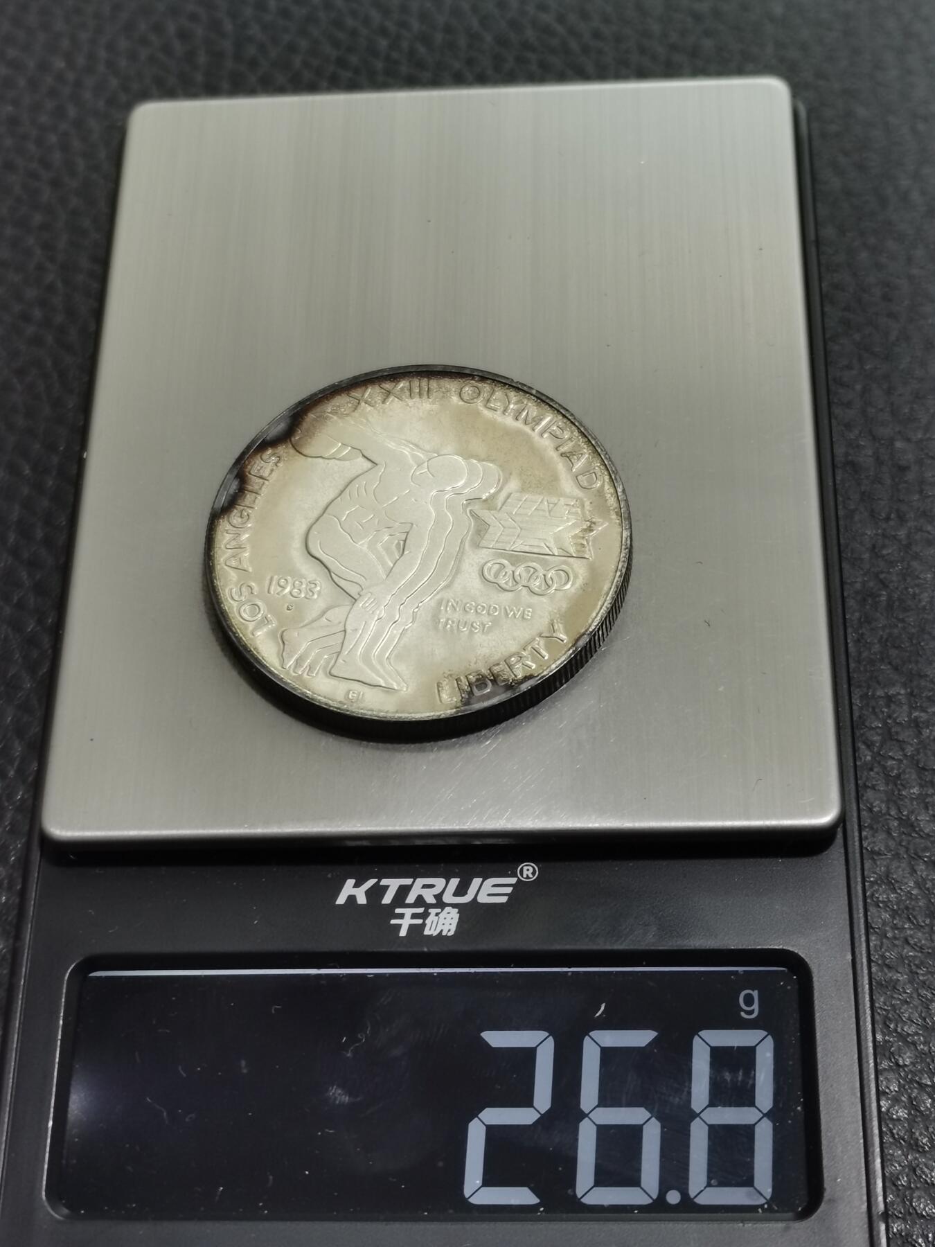 天下钱庄专场欢迎参拍 美国洛杉矶奥运会一美元银币