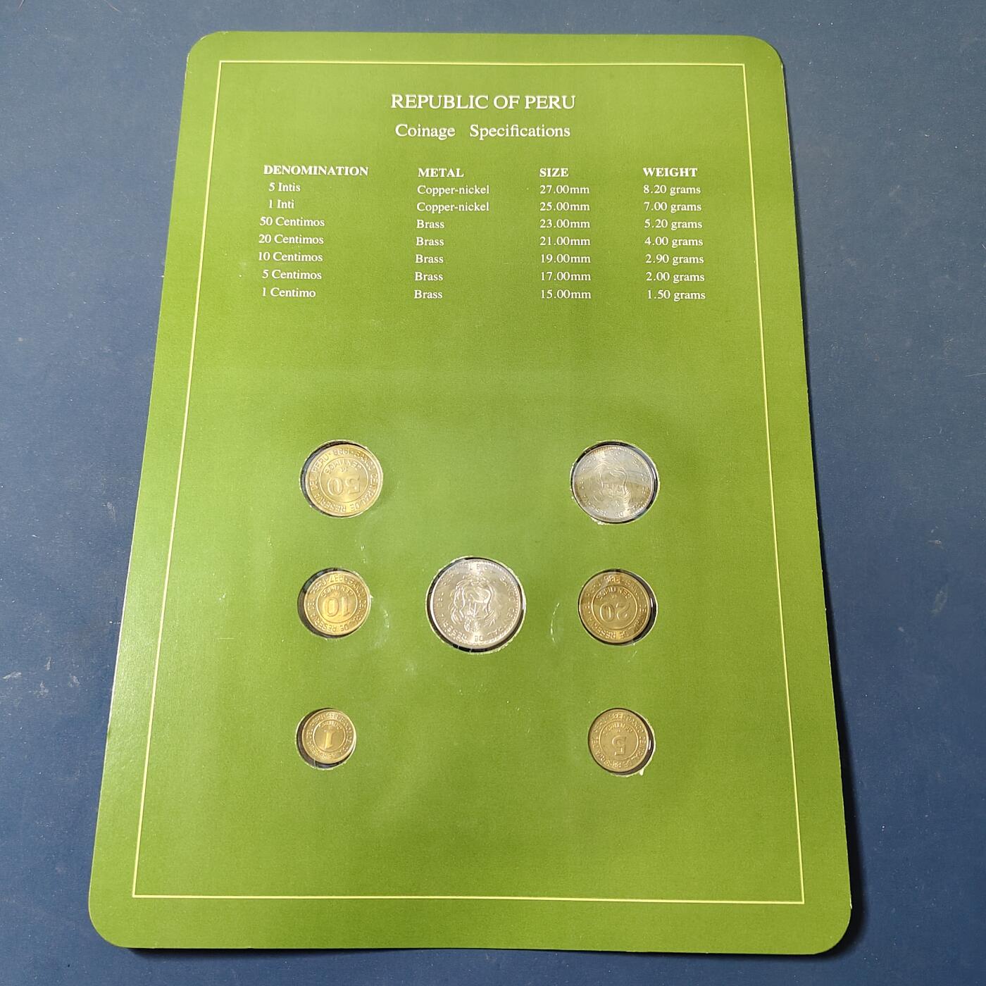 【全场包邮】纯粹捡漏拍517场 【富兰克林·世界各国硬币系列邮币卡】秘鲁共和国