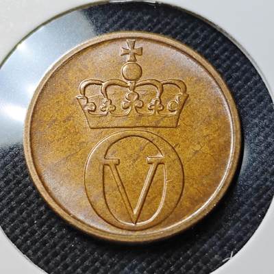 KK钱币收藏小铺  第415期 2月预留时间 周末发货 1967挪威2欧尔 好品