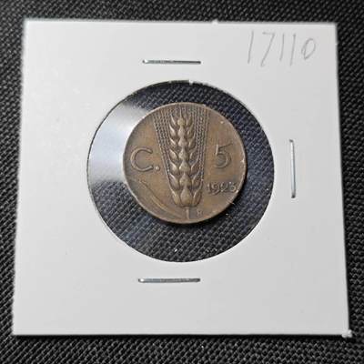 KK钱币收藏小铺  第417期 2月预留时间 周末发货 1923意大利5分 