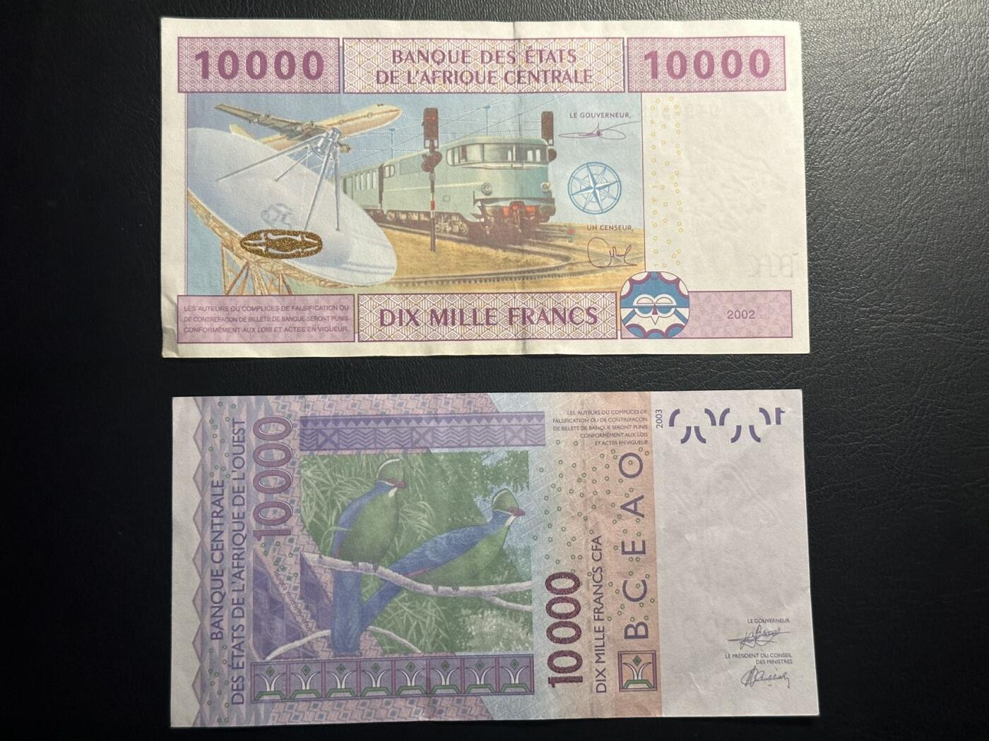 丙午马年四月第一场 。本期更新了稀有大革命纸币 西非马里，中非喀麦隆一组两张10000，流通品相。都是最大面值！