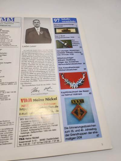 南水社第5次拍卖  国际军事收藏杂志第97期 2000年6-7月号