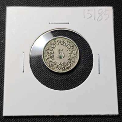 KK钱币收藏小铺  第415期 2月预留时间 周末发货 1920瑞士5分 