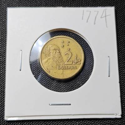 KK钱币收藏小铺  第417期 2月预留时间 周末发货 1989澳大利亚土著人2元 