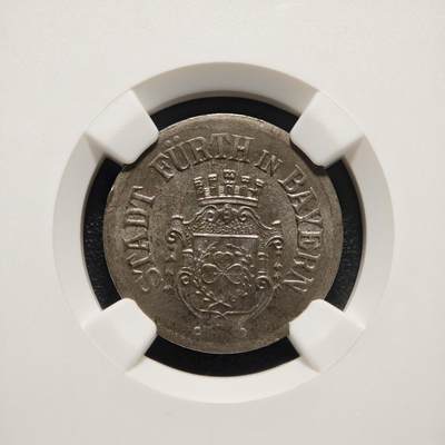 【德藏】世界币章拍卖第170期（拍品征集中~欢迎藏友联系） 1917年 德国紧急时期菲尔特50芬尼铁币 NGC MS64 保存不易 好品难得
