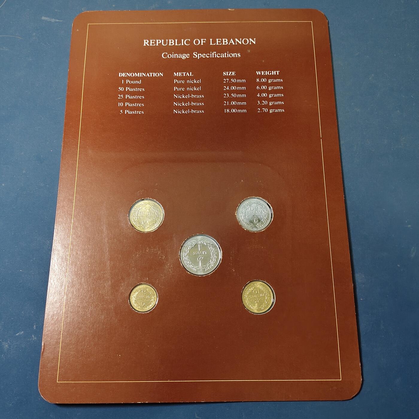 【全场包邮】纯粹捡漏拍517场 【富兰克林·世界各国硬币系列邮币卡】黎巴嫩共和国