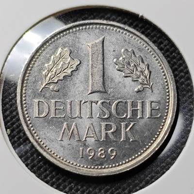 KK钱币收藏小铺  第417期 2月预留时间 周末发货 1989德国1马克 好品