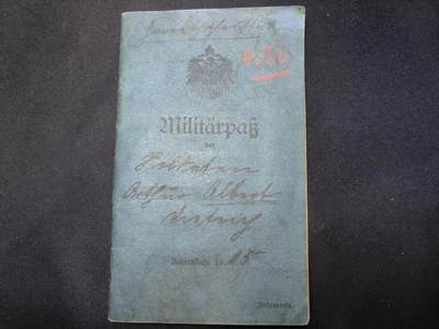 云宸嘉赏-勋臻佳藏四月精品甄选场次（低佣 一元一手） - 一战德意志帝国萨克森军区第106步兵师士兵证-原主参与 1 次战役、7 次负伤 荣获勋赏三次--包括 （Fußgänger-Abz. 1. K.）（Verwundeten-Abz.）Frontkämpfer-Abz.）前线作战、战伤、一级射手