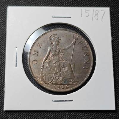 KK钱币收藏小铺  第415期 2月预留时间 周末发货 1920英国1便士 底板干净