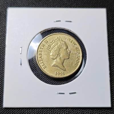 KK钱币收藏小铺  第417期 2月预留时间 周末发货 1991新西兰1元 
