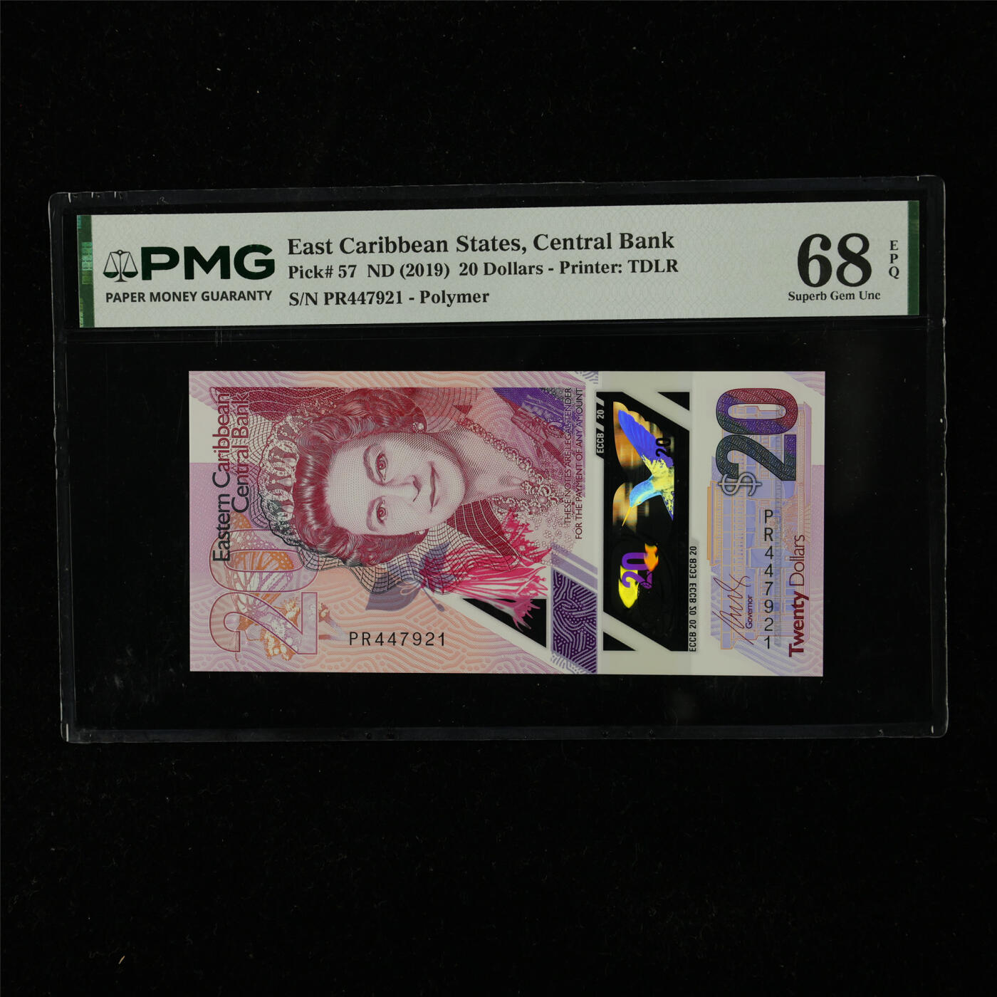 【亘邦集藏】第225期拍卖 2019年 东加勒比海20元 PMG 68EPQ PR447921