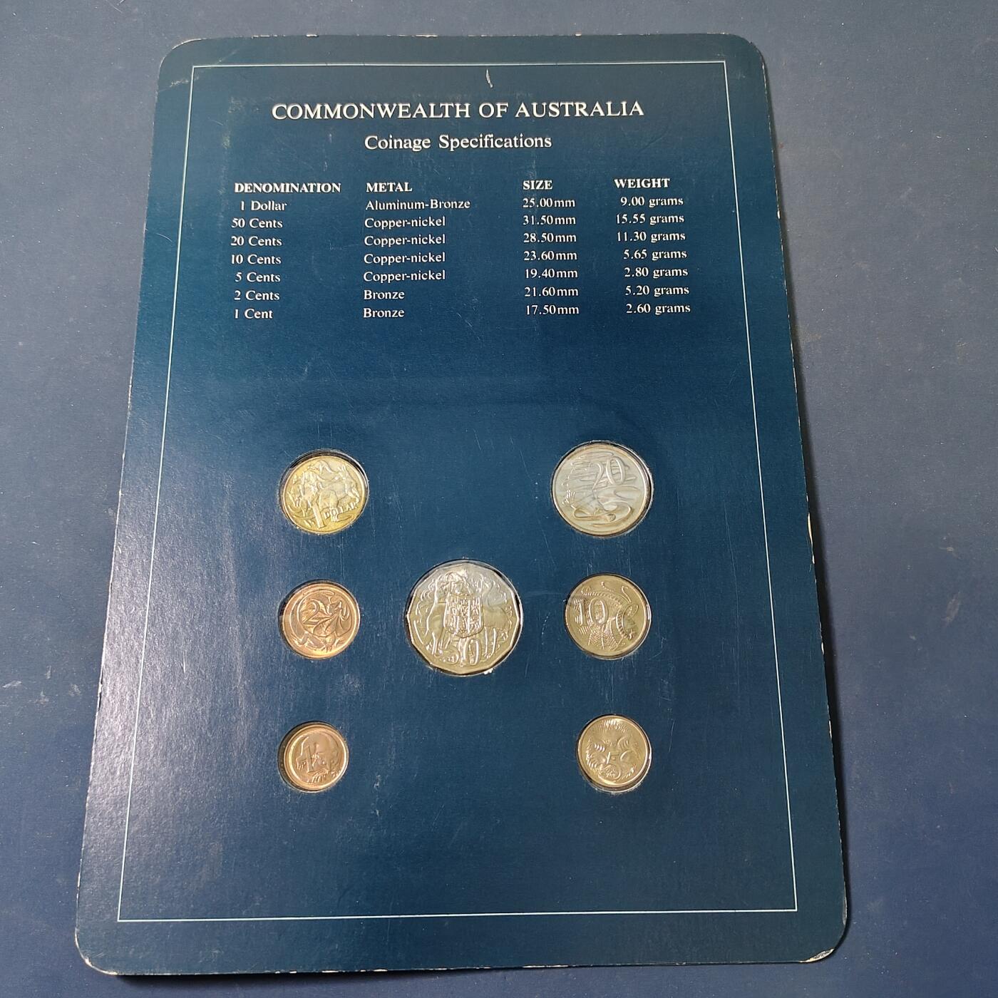 【全场包邮】纯粹捡漏拍517场 【富兰克林·世界各国硬币系列邮币卡】澳大利亚联邦