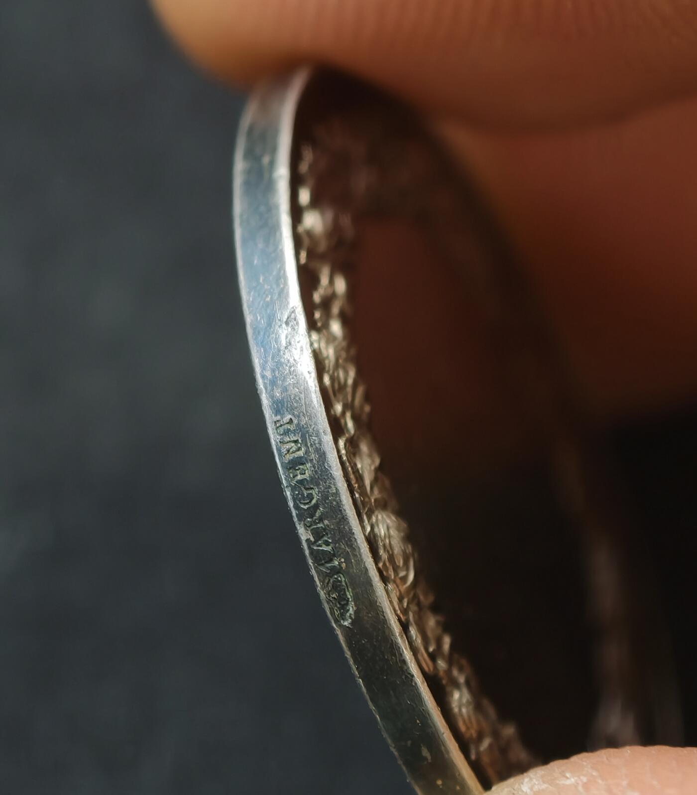 甄臻铺-世界币章拍卖（第58期），送拍享返佣金等优惠多多 19世纪法国结婚银章，34.8mm，18.5g 手指边铭 好品背面无刻字