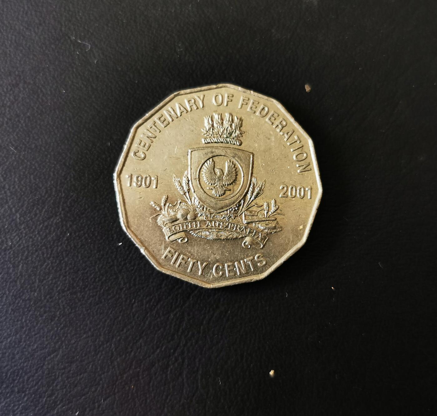 零零发外国硬币拍卖 无佣金 澳大利亚纪念币联邦百年南澳大利亚州